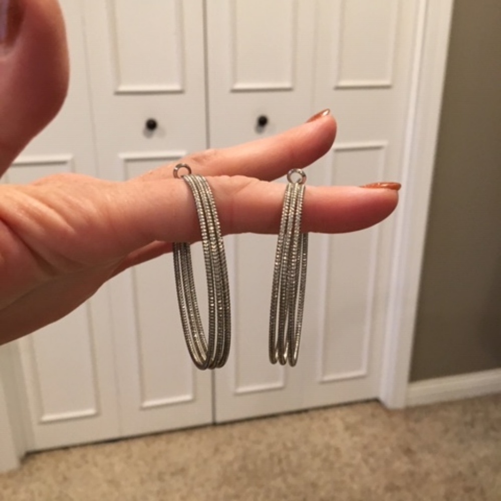 The LIMITED silver hoop earrings